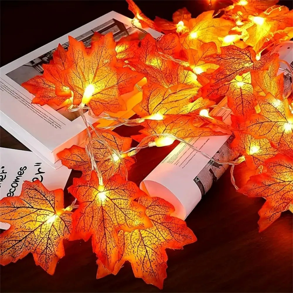 Maple Leaf Garland Lights